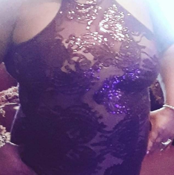 Elegant sequin Emerald Sundae  gown - Picture 7 of 8